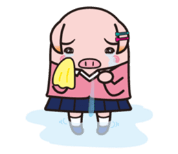 Pig high school girl JKB BOO sticker #1090311