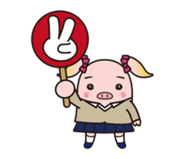 Pig high school girl JKB BOO sticker #1090312