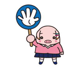 Pig high school girl JKB BOO sticker #1090313