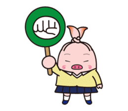 Pig high school girl JKB BOO sticker #1090314