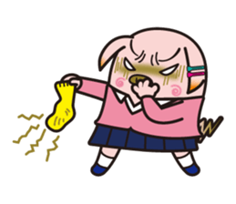 Pig high school girl JKB BOO sticker #1090316