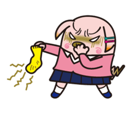Pig high school girl JKB BOO sticker #1090316