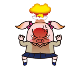 Pig high school girl JKB BOO sticker #1090319
