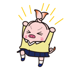 Pig high school girl JKB BOO sticker #1090322