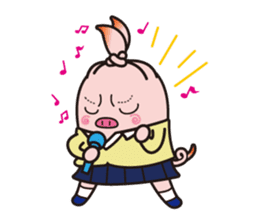 Pig high school girl JKB BOO sticker #1090323