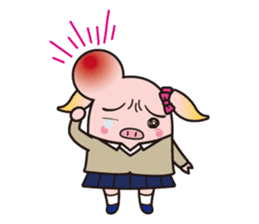 Pig high school girl JKB BOO sticker #1090324