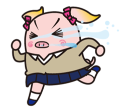 Pig high school girl JKB BOO sticker #1090325