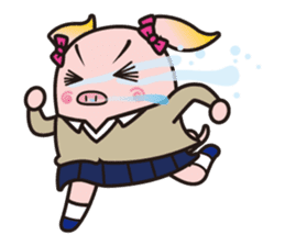 Pig high school girl JKB BOO sticker #1090325