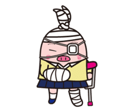 Pig high school girl JKB BOO sticker #1090330
