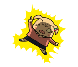 Pig high school girl JKB BOO sticker #1090331