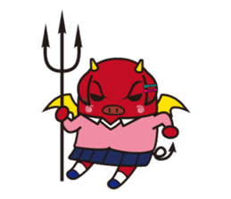 Pig high school girl JKB BOO sticker #1090335