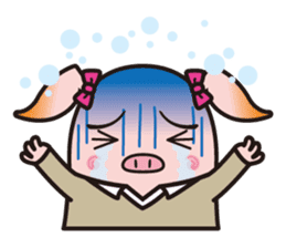 Pig high school girl JKB BOO sticker #1090344