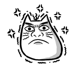 Expressive round cat sticker #1091071