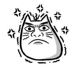 Expressive round cat sticker #1091071