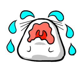 Expressive round cat sticker #1091073