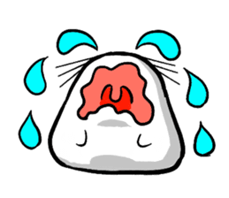 Expressive round cat sticker #1091073