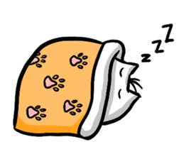 Expressive round cat sticker #1091080