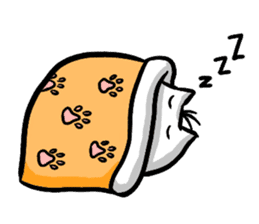 Expressive round cat sticker #1091080