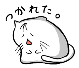 Expressive round cat sticker #1091096