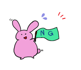 Misunderstanding of the rice cake rabbit sticker #1092011