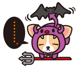 Corgi Halloween sticker #1092118