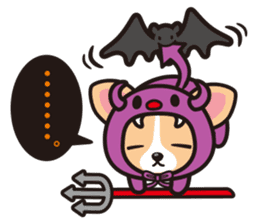 Corgi Halloween sticker #1092118