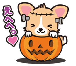 Corgi Halloween sticker #1092119