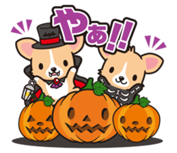 Corgi Halloween sticker #1092120