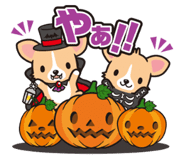 Corgi Halloween sticker #1092120