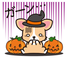 Corgi Halloween sticker #1092122