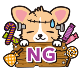 Corgi Halloween sticker #1092125