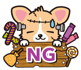 Corgi Halloween sticker #1092125