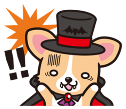 Corgi Halloween sticker #1092130