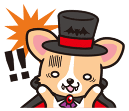 Corgi Halloween sticker #1092130