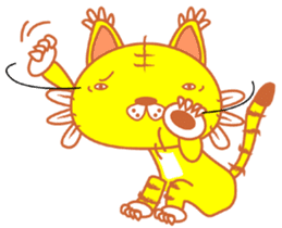 yellow tiger sticker #1092149