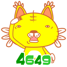 yellow tiger sticker #1092159