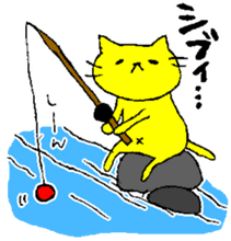 THE YELLOW CAT -Go to Fishing- sticker #1093074