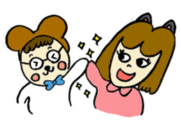 Nyakky and Kumao sticker #1093350