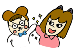 Nyakky and Kumao sticker #1093350