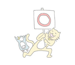 CAT & PENGUIN sticker #1093396