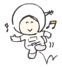 Space & Star Child sticker #1093668