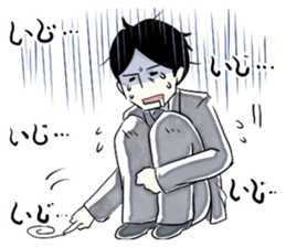 Exaggerated man sticker #1095153