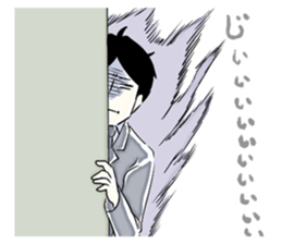 Exaggerated man sticker #1095156