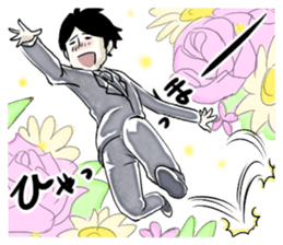 Exaggerated man sticker #1095163