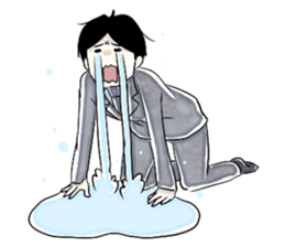 Exaggerated man sticker #1095165