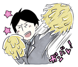 Exaggerated man sticker #1095173