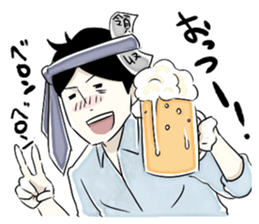 Exaggerated man sticker #1095176