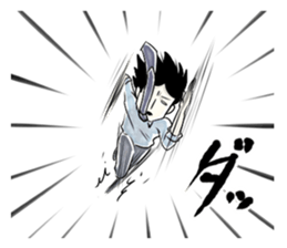 Exaggerated man sticker #1095178