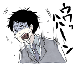 Exaggerated man sticker #1095180