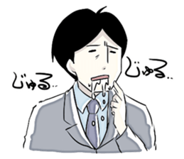 Exaggerated man sticker #1095183